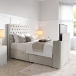 Avery TV Ottoman Bed with Chesterfield Headboard