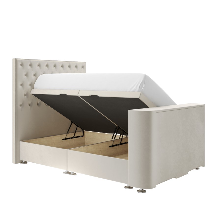 AVERY-180OTTO-OPULENCEOYSTER_4_Supersize Avery TV Ottoman Bed with Chesterfield Headboard - Image 4