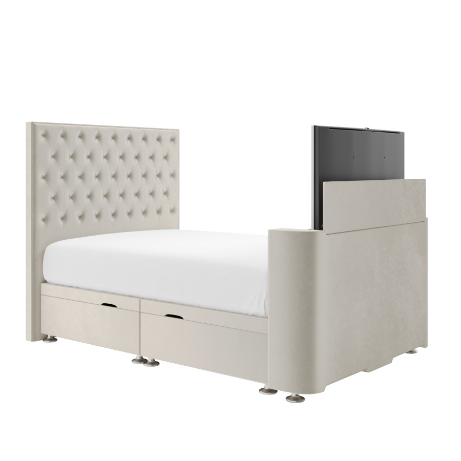 AVERY-180OTTO-OPULENCEOYSTER_5_Supersize Avery TV Ottoman Bed with Chesterfield Headboard - Image 5