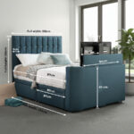 Clara Sparkle TV Bed – Modern Bed Frame with Hidden Technology - Image 2