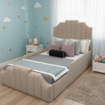 Tokyo Crown Art deco Kids Ottoman Bed with Storage | Safe, Stylish & Space-Saving Children’s Bed