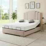 Adjustable Electric Bed Frame With Headboard – Art Deco Mobility Bed - Image 2