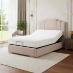 Adjustable Electric Bed Frame With Headboard – Art Deco Mobility Bed - Image 6