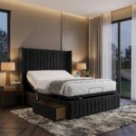 Romeo Mobility Divan Bed Adjustable Electric With Headboard with 2 Drawers on Footend
