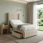 Romeo Mobility Divan Bed Adjustable Electric With Headboard with 2 Drawers on Footend - Image 8