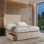 Romeo Mobility Divan Bed Adjustable Electric With Headboard with 2 Drawers on Footend - Image 5