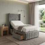Romeo Mobility Divan Bed Adjustable Electric With Headboard with 2 Drawers on Footend - Image 3