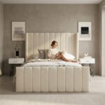 Luxury Winged Panel High Headboard Bed with Gas lift Storage – Luxury Comfort & Smart Space Saving - Image 3