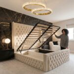Cream Chesterfield Luxury Royal High Headboard Bed with Gas lift Storage – Luxury Comfort & Smart Space Saving - Image 5