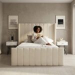 Luxury Winged Panel High Headboard Bed with Gas lift Storage – Luxury Comfort & Smart Space Saving - Image 2