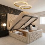 Cream Chesterfield Luxury Royal High Headboard Bed with Gas lift Storage – Luxury Comfort & Smart Space Saving - Image 7