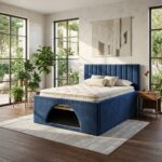 Modern Upholstered Bed Frame with Built-In Dog Bed Pet Friendly Storage Bed UK - Image 9