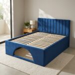 Modern Upholstered Bed Frame with Built-In Dog Bed Pet Friendly Storage Bed UK - Image 3