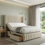 Ellana Mobility Bed Adjustable Electric Bed Frame With Headboard and 2 Drawers All Sizes - Image 4