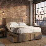 Dreamer Mobility Bed Adjustable Electric Bed Frame With Headboard and 2 Drawers All Sizes - Image 4